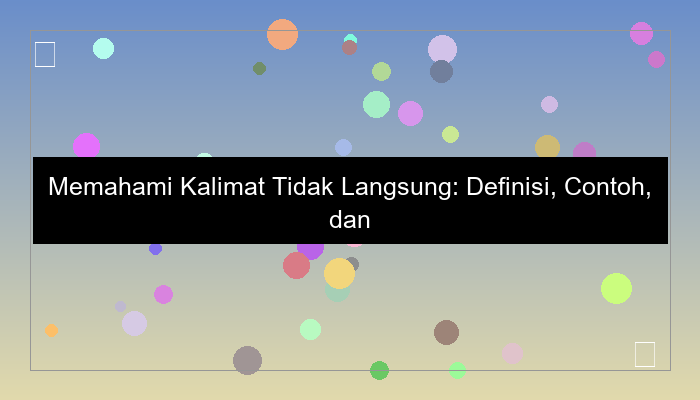 kalimat tidak langsung