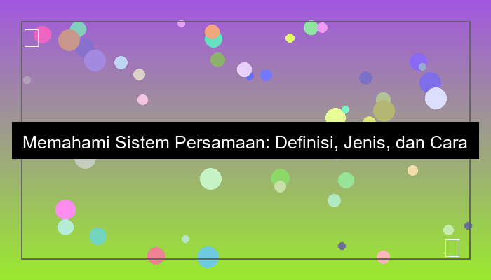 sistem persamaan