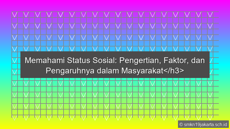 Status Sosial