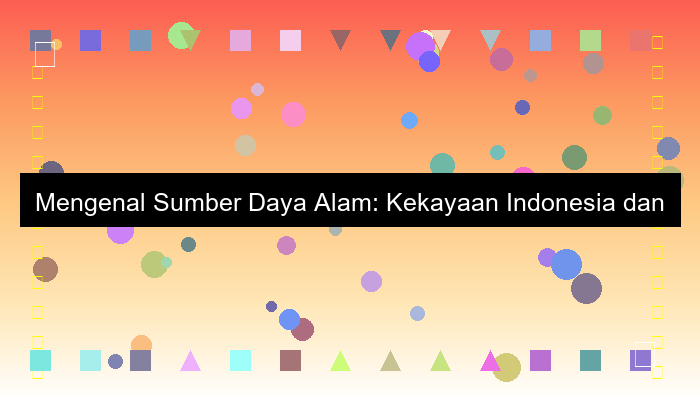 sumber daya alam