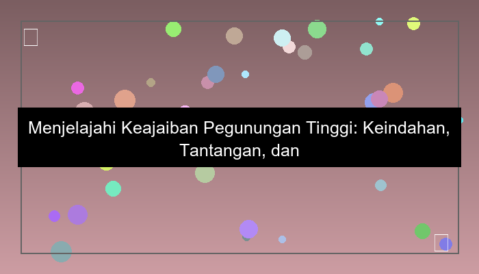 pegunungan tinggi