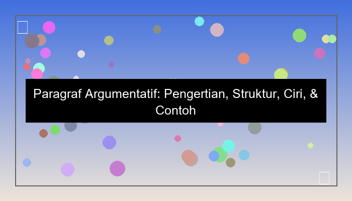 paragraf argumentatif