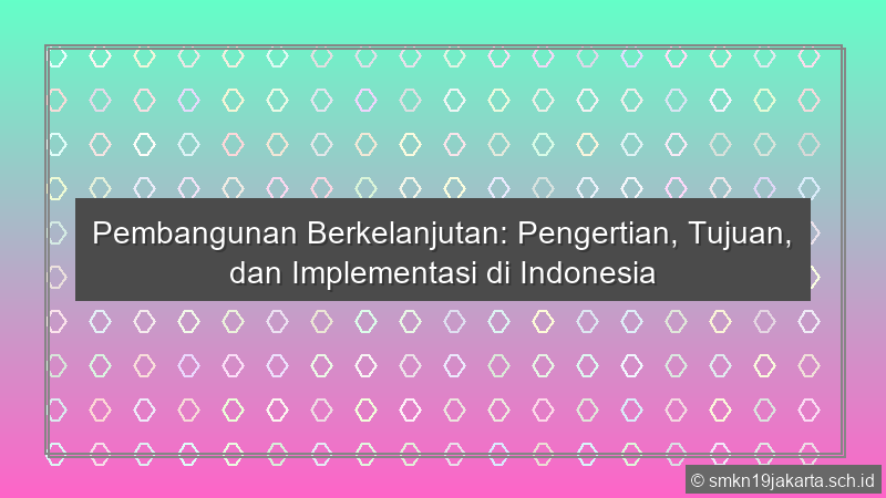 Pembangunan Berkelanjutan