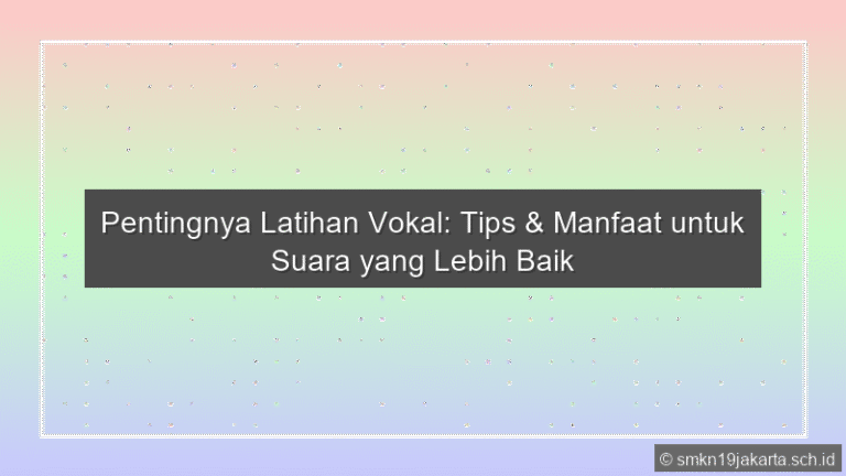Berlatih Vokal Diperlukan Agar