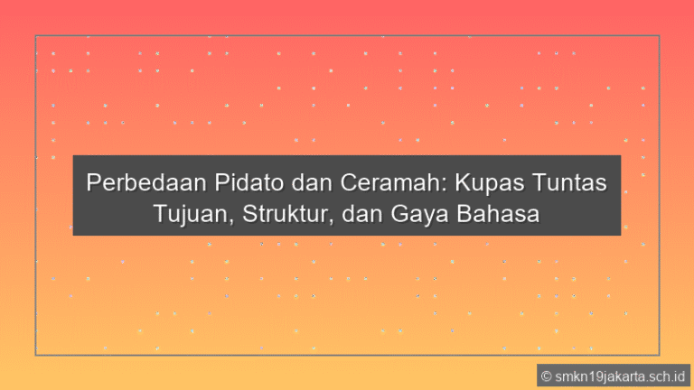 Perbedaan Pidato Dan Ceramah