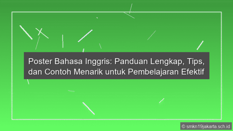 Poster Bahasa Inggris