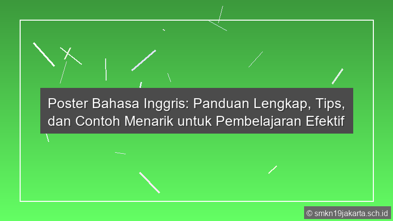 Poster Bahasa Inggris