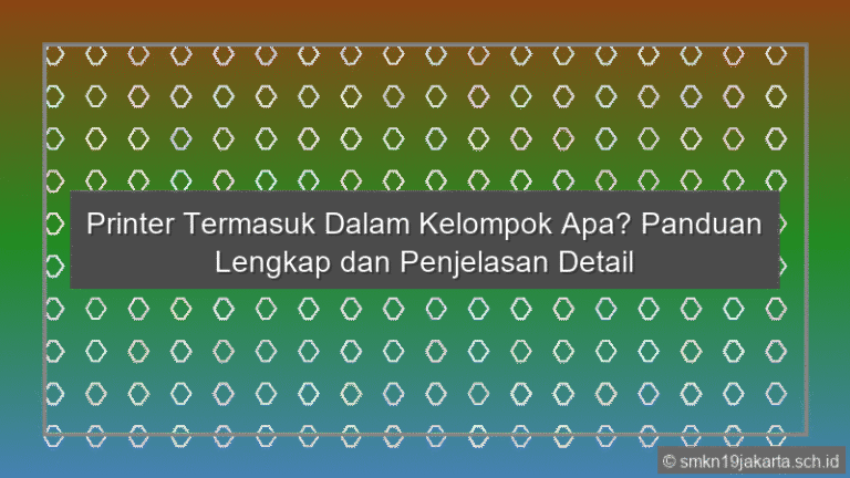 Printer Termasuk Dalam Kelompok