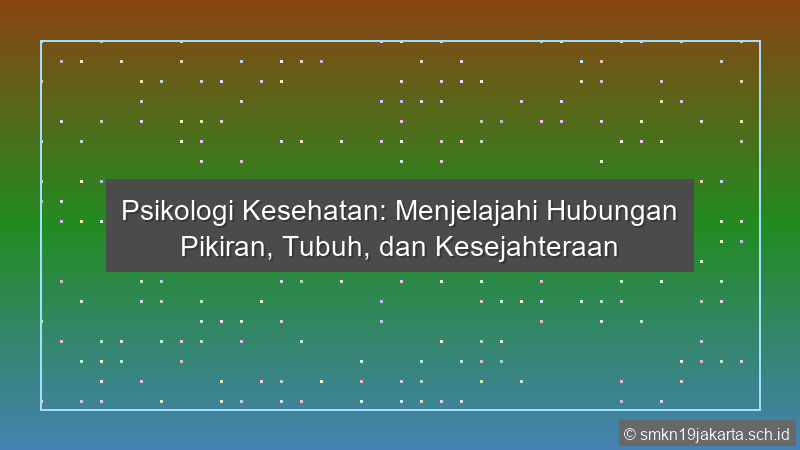 Psikologi Kesehatan