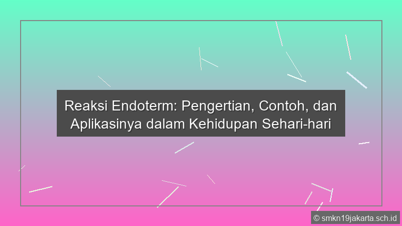 Reaksi Endoterm