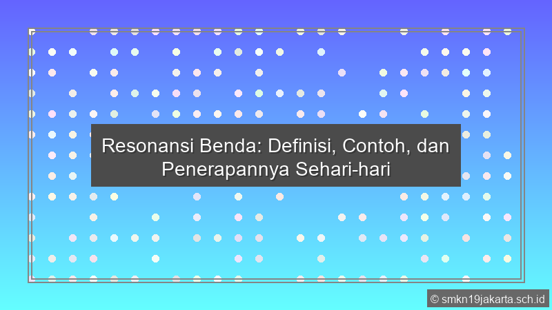 Resonansi Benda