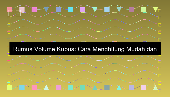 volume kubus