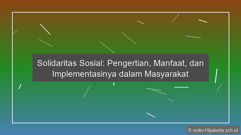 Solidaritas Sosial
