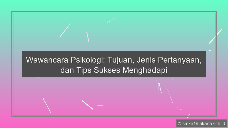 Wawancara Psikologi