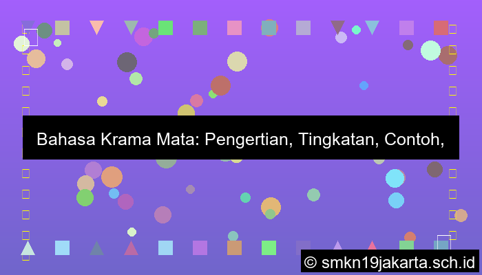 bahasa krama mata