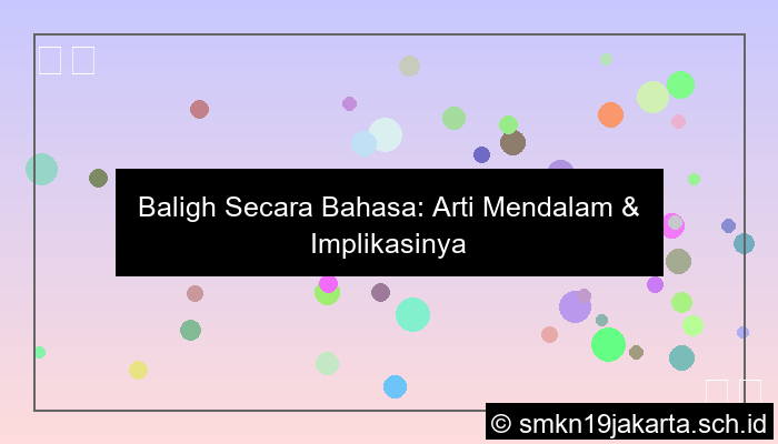 baligh secara bahasa berarti