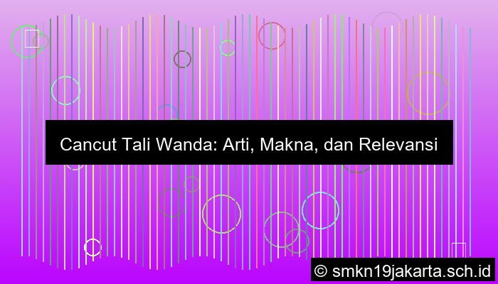 visual cancut tali wanda tegese