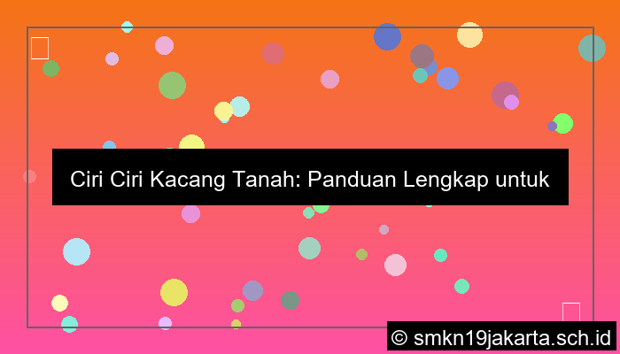 grafik ciri ciri kacang tanah