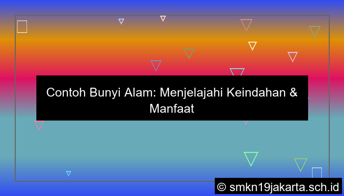 contoh bunyi alam