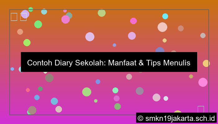 ilustrasi contoh diary tentang sekolah