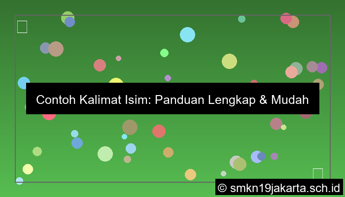 contoh kalimat isim
