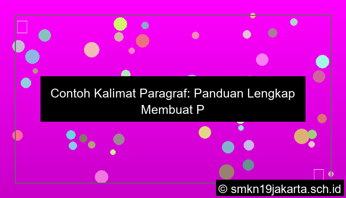 contoh kalimat paragraf