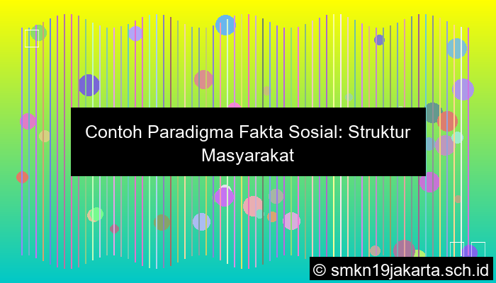 contoh paradigma fakta sosial