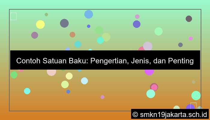 contoh satuan baku