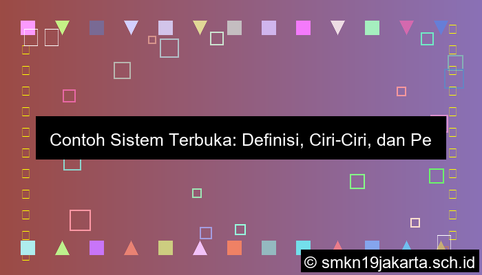 contoh sistem terbuka