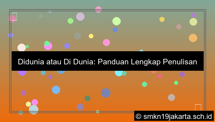 visual didunia atau di dunia