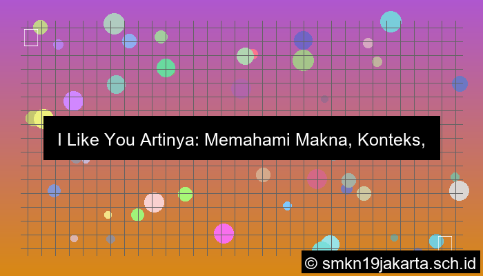 i like you artinya