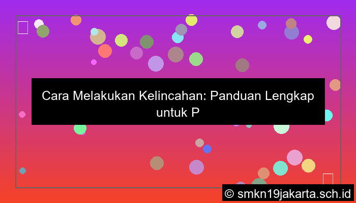 jelaskan cara melakukan kelincahan