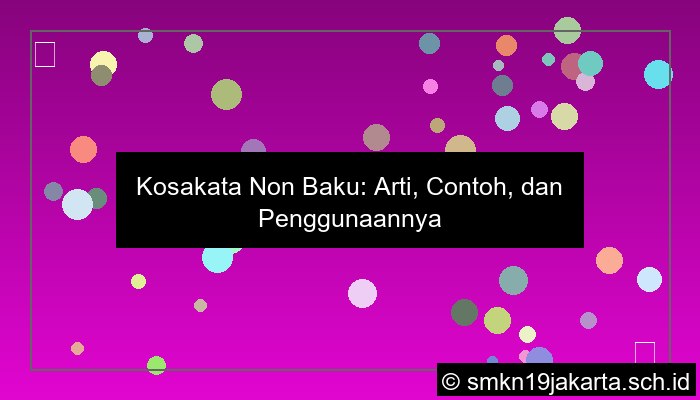 grafik kosakata non baku