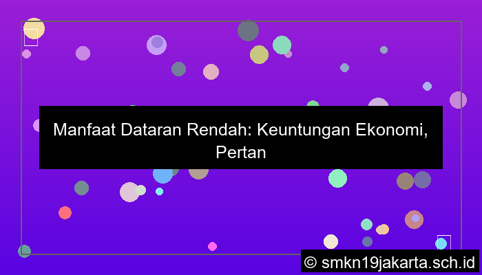 manfaat dataran rendah