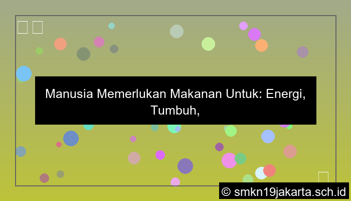 ilustrasi manusia memerlukan makanan untuk