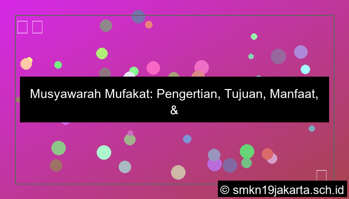 musyawarah mufakat adalah