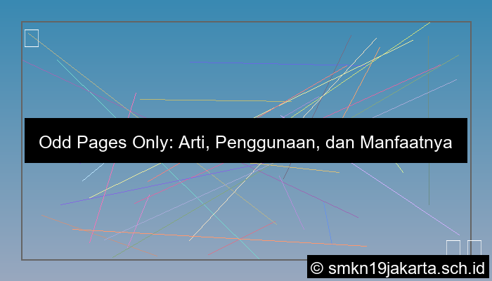 desain odd pages only artinya