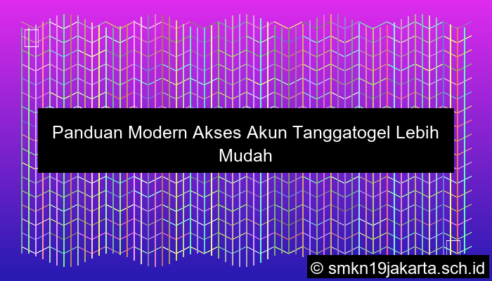 visual Panduan Modern Akses Akun Tanggatogel Lebih Mudah