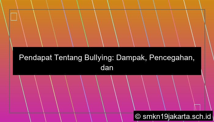 pendapat tentang bullying