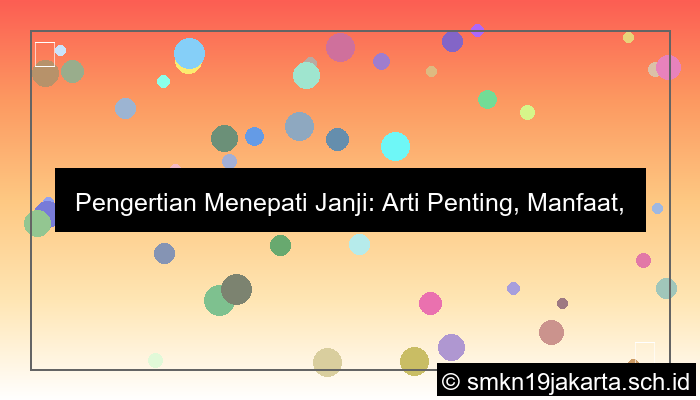 gambar pengertian menepati janji