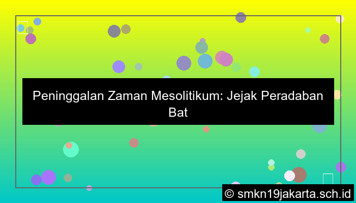 peninggalan zaman mesolitikum