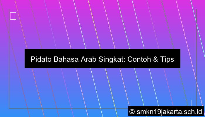 pidato bahasa arab singkat