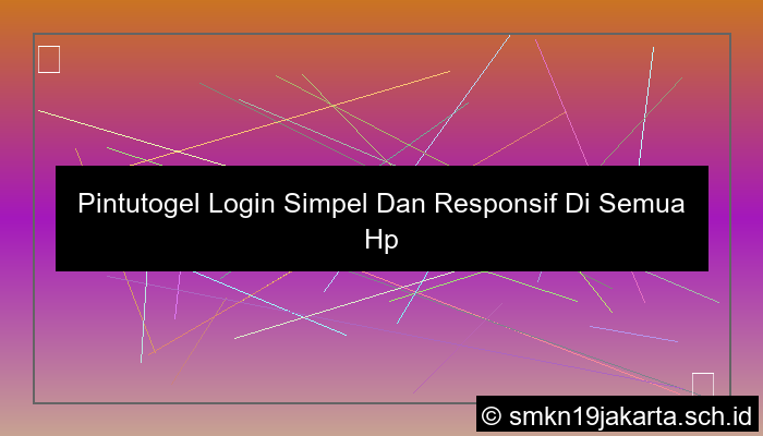 Pintutogel Login Simpel Dan Responsif Di Semua Hp