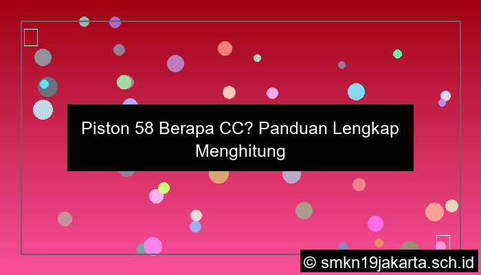 desain piston 58 berapa cc