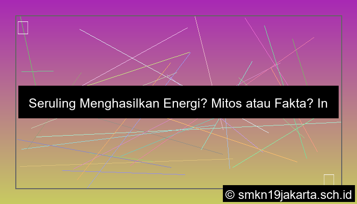 ilustrasi seruling akan menghasilkan energi