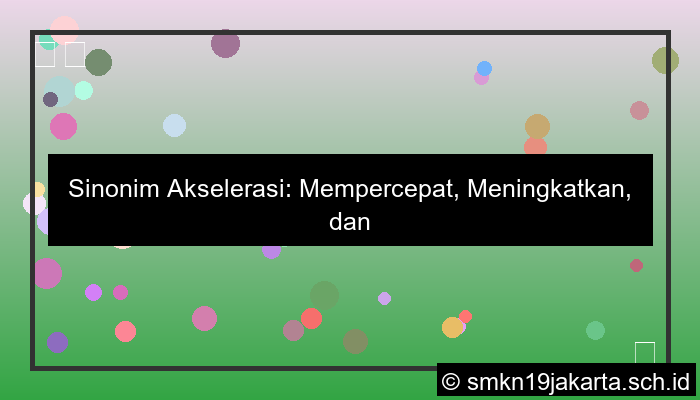gambar sinonim dari kata akselerasi