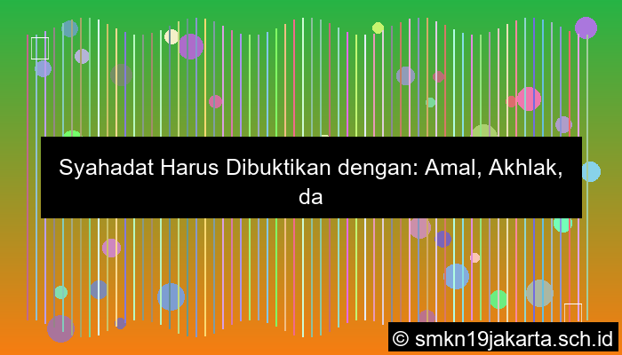 syahadat harus dibuktikan dengan