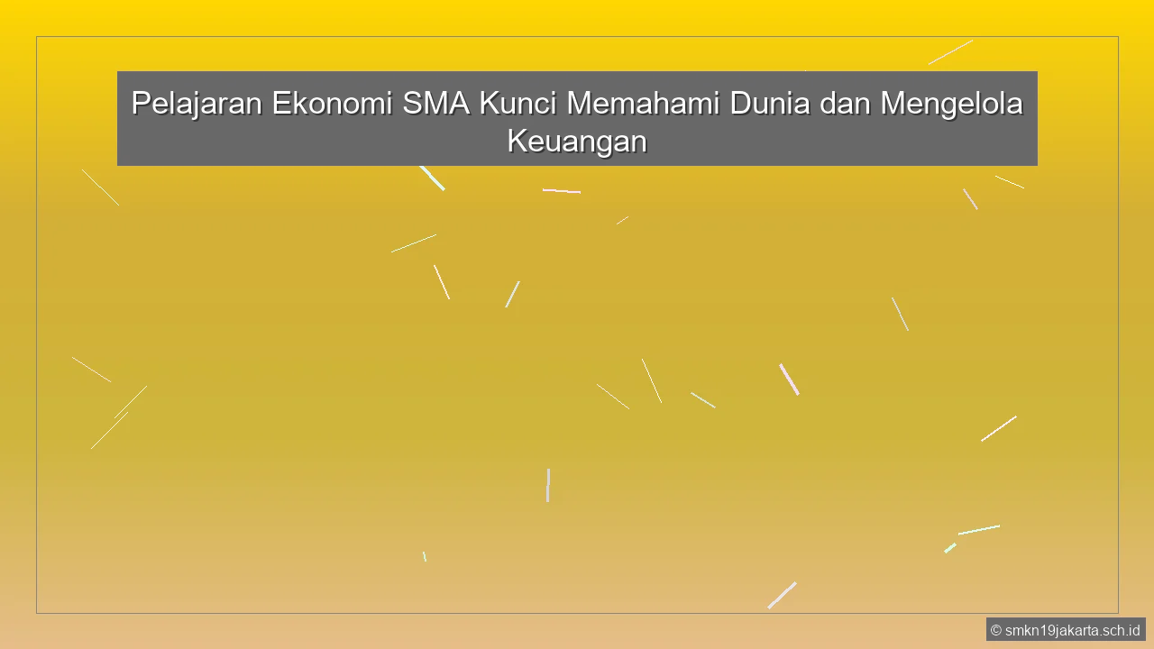 Pelajaran Ekonomi Sma