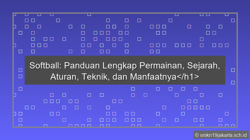 Softball Permainan