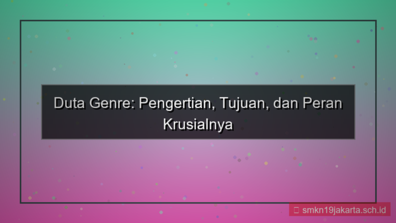 apa itu duta genre